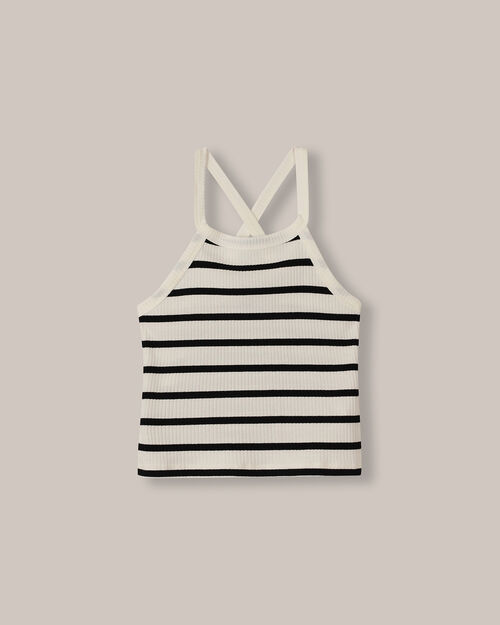 Tank Top De Rib Rayas